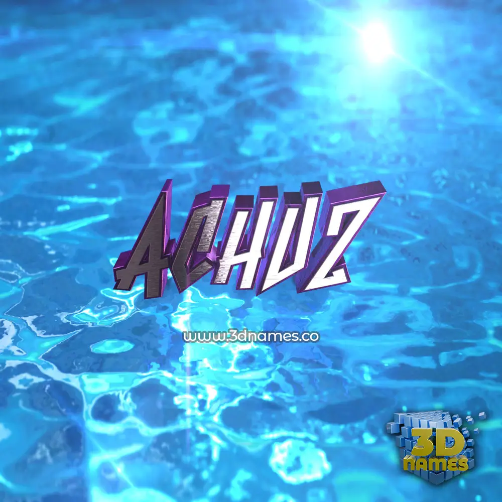 achuz in Water 2015 style - 3D name wallpaper