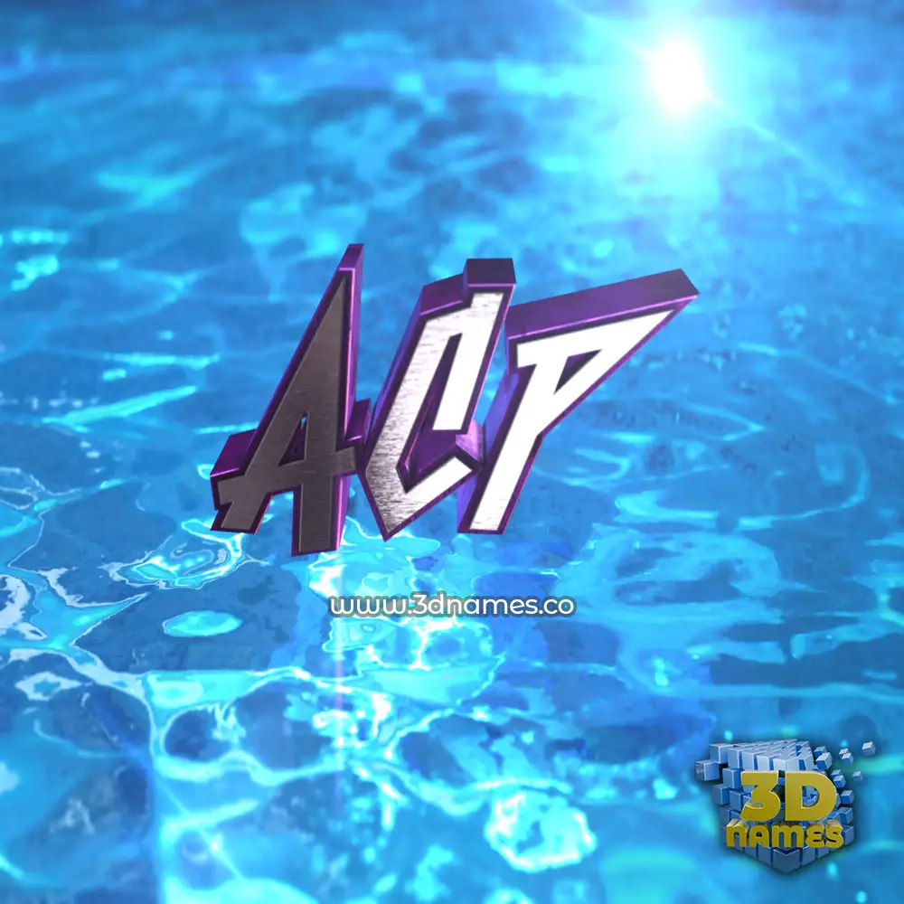 acp in Water 2015 style - 3D name wallpaper