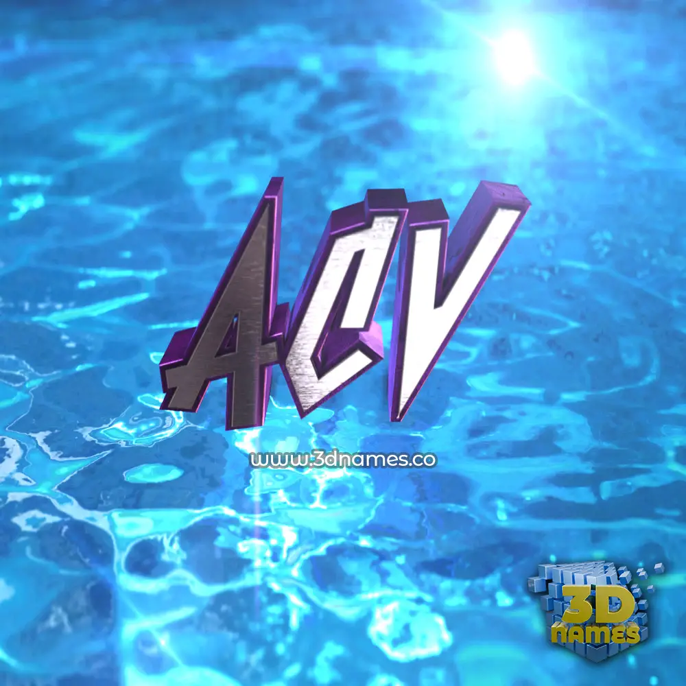 acv in Water 2015 style - 3D name wallpaper