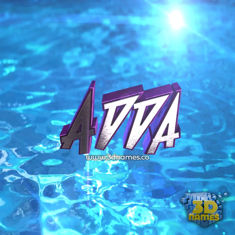 adda in Water 2015 style - 3D name wallpaper