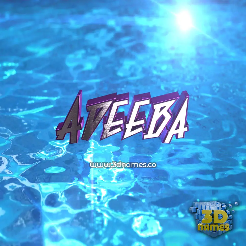 adeeba in Water 2015 style - 3D name wallpaper