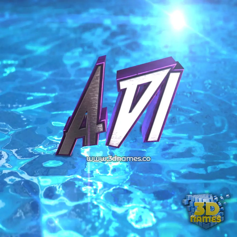 adi in Water 2015 style - 3D name wallpaper