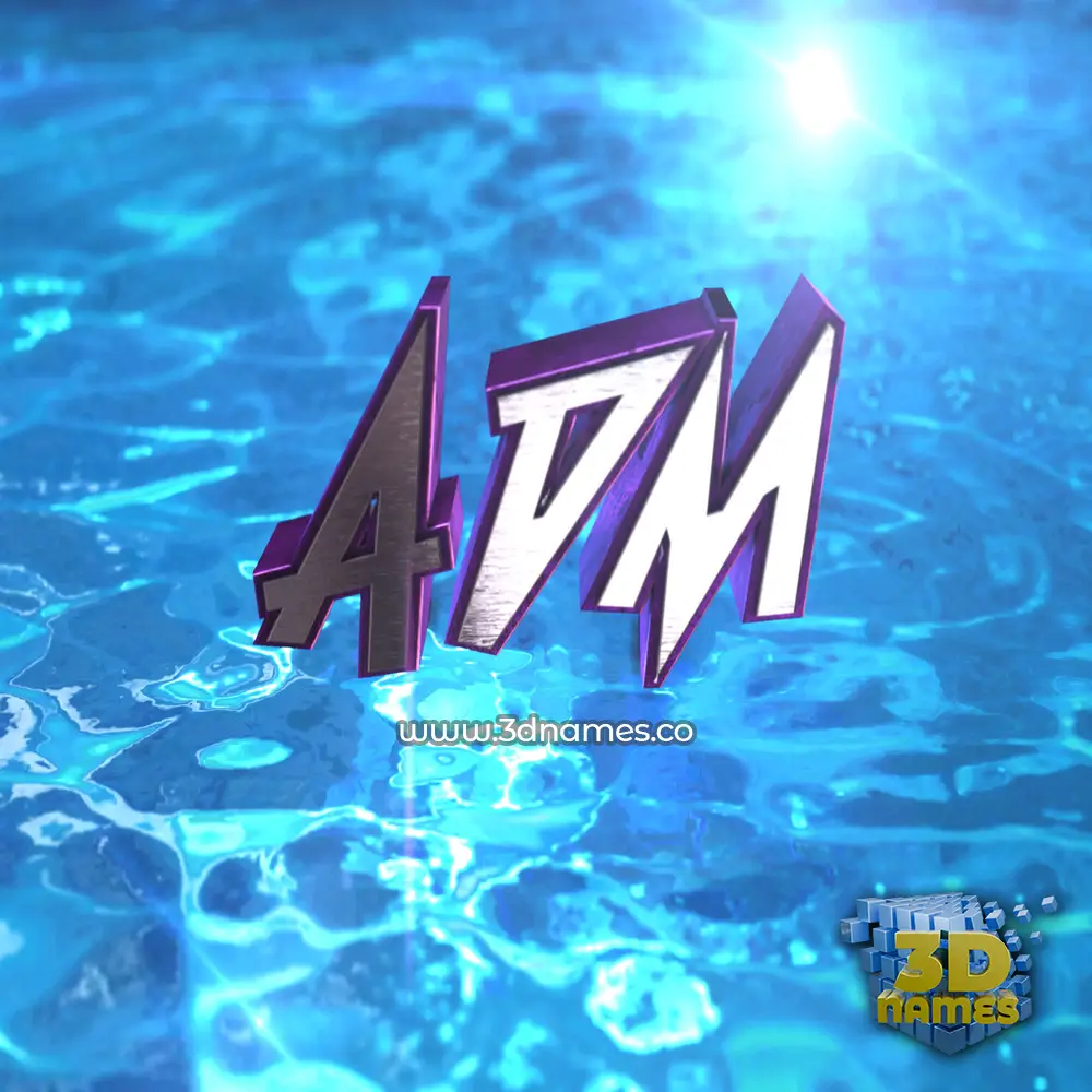 adm in Water 2015 style - 3D name wallpaper