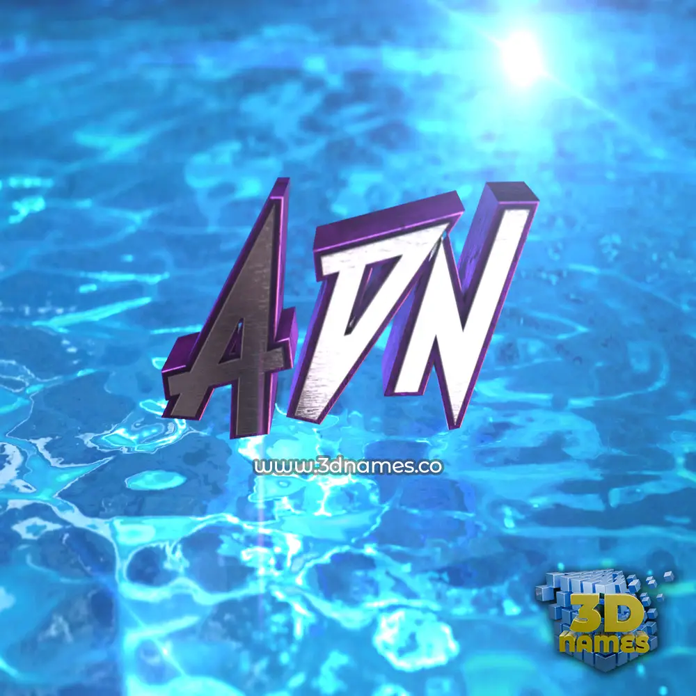 adn in Water 2015 style - 3D name wallpaper
