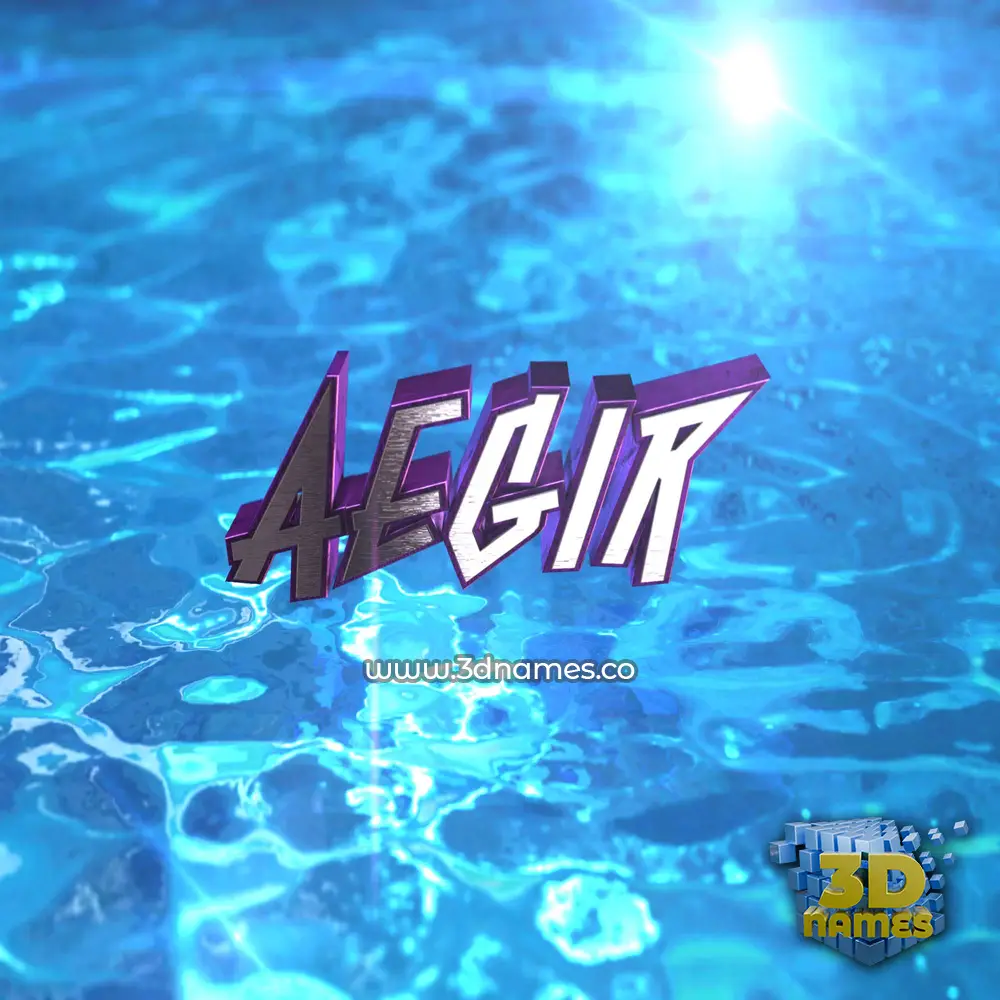 aegir in Water 2015 style - 3D name wallpaper