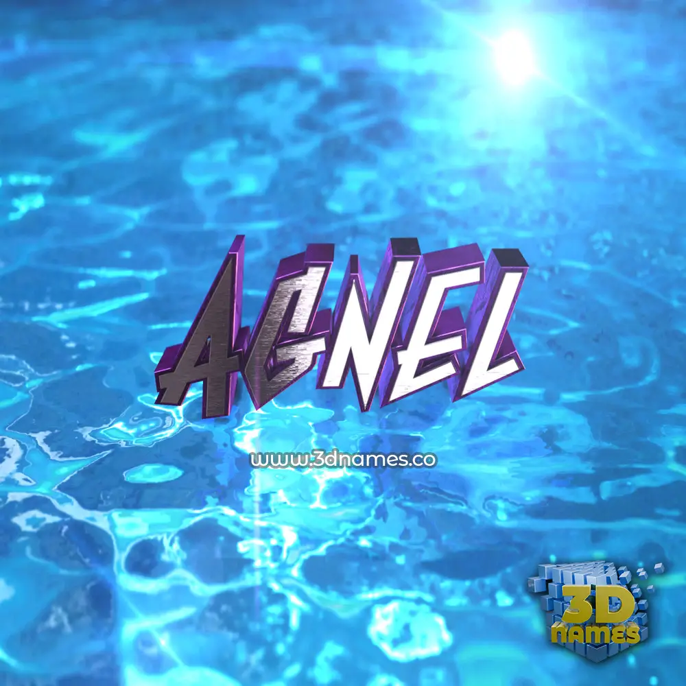 agnel in Water 2015 style - 3D name wallpaper