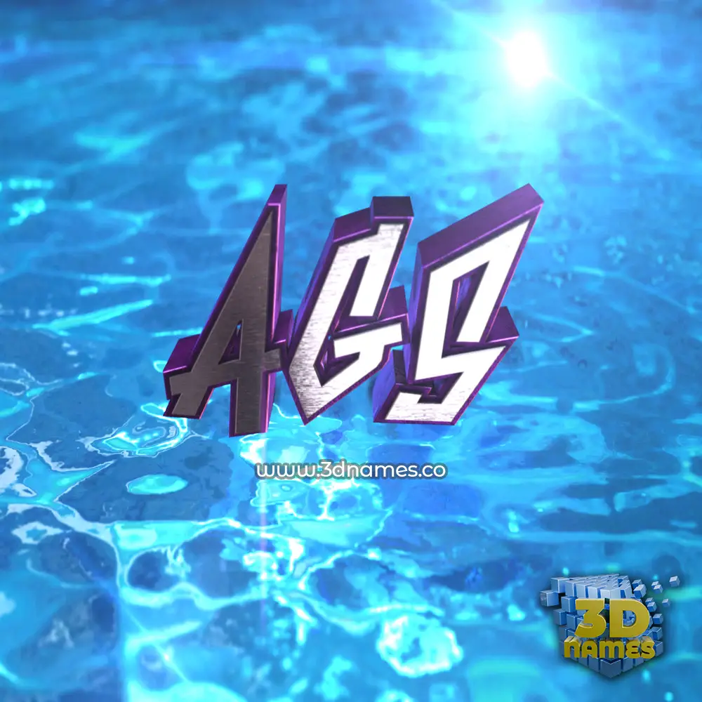 ags in Water 2015 style - 3D name wallpaper