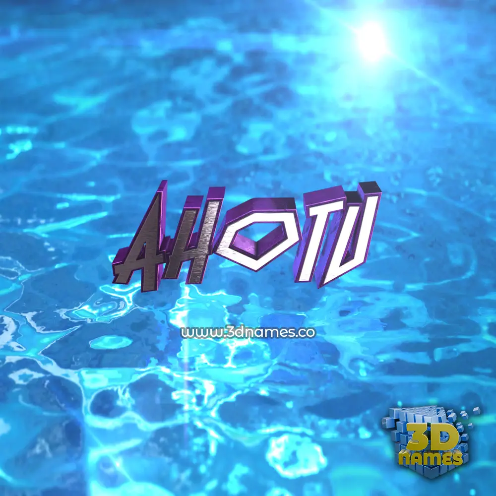 ahotu in Water 2015 style - 3D name wallpaper