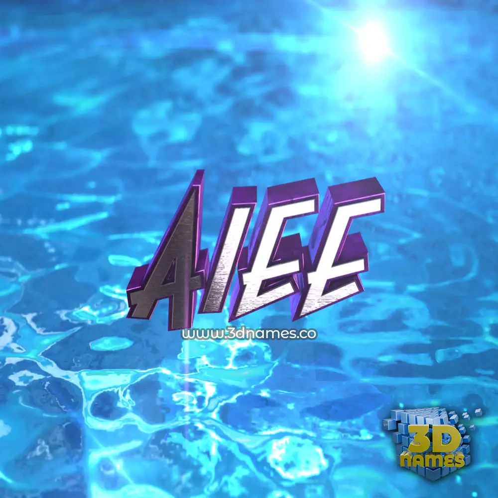 aiee in Water 2015 style - 3D name wallpaper
