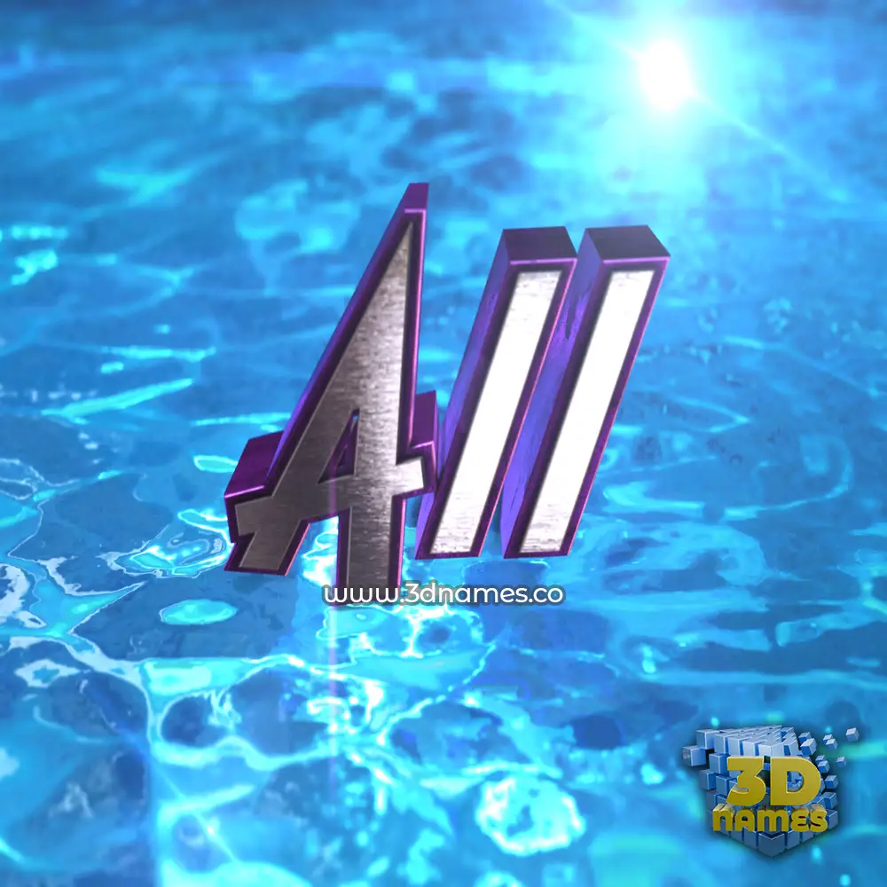 aii in Water 2015 style - 3D name wallpaper