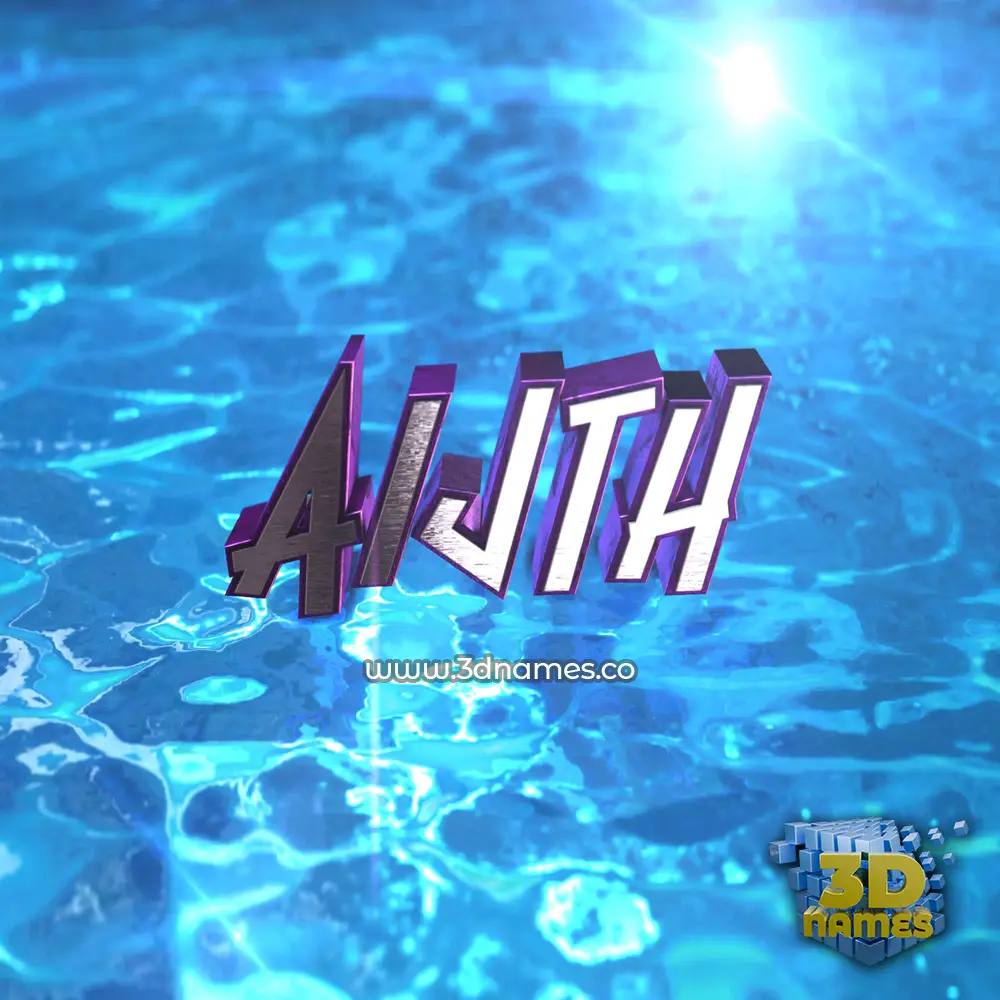 aijth in Water 2015 style - 3D name wallpaper