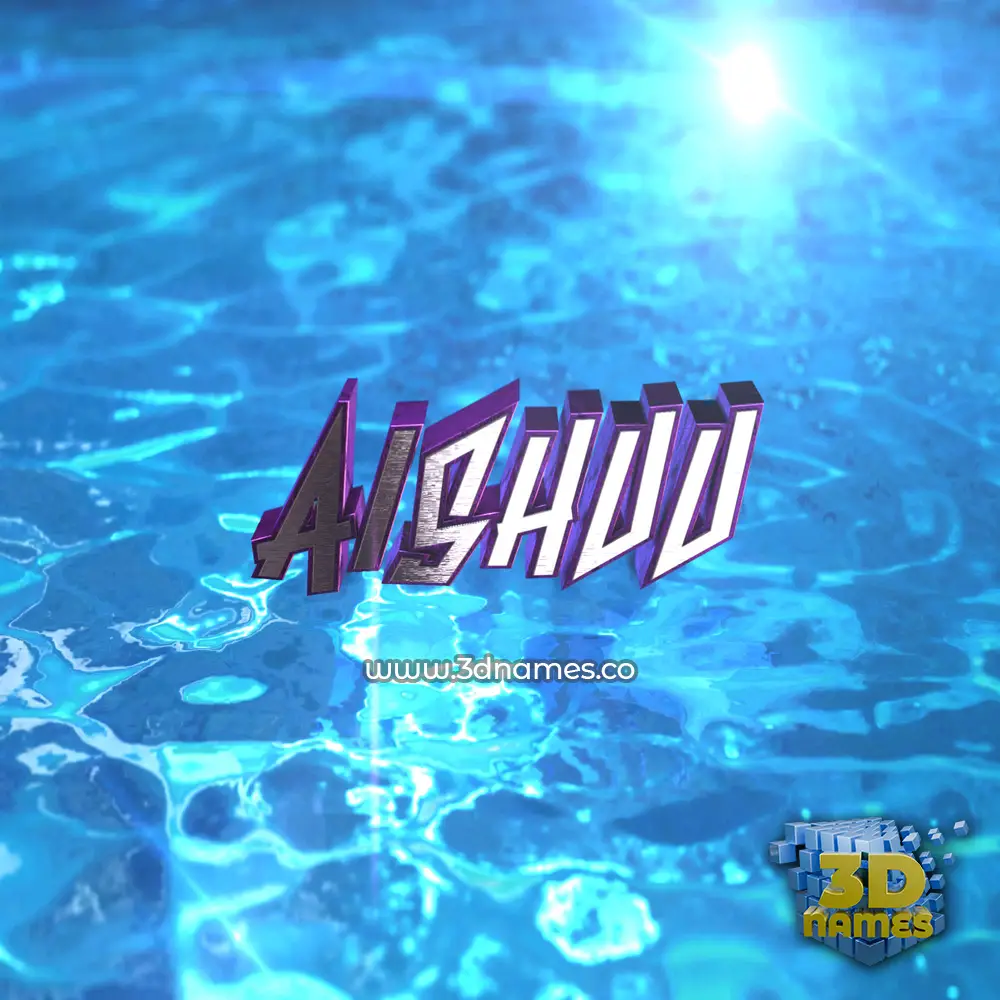 aishuu in Water 2015 style - 3D name wallpaper