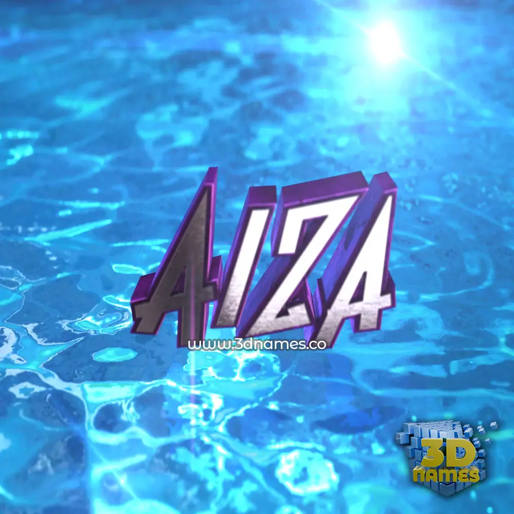 aiza in Water 2015 style - 3D name wallpaper