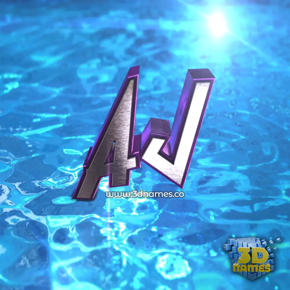 aj in Water 2015 style - 3D name wallpaper