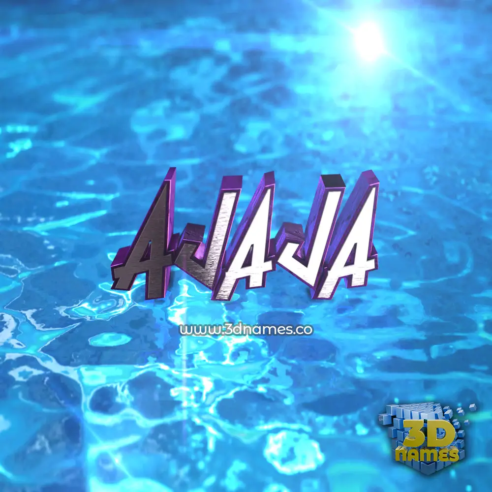 ajaja in Water 2015 style - 3D name wallpaper