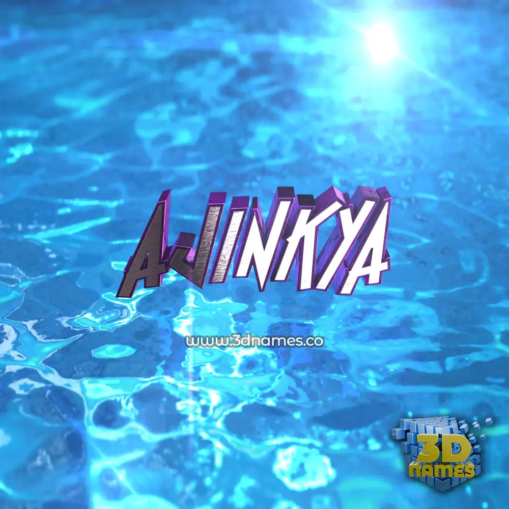 ajinkya in Water 2015 style - 3D name wallpaper