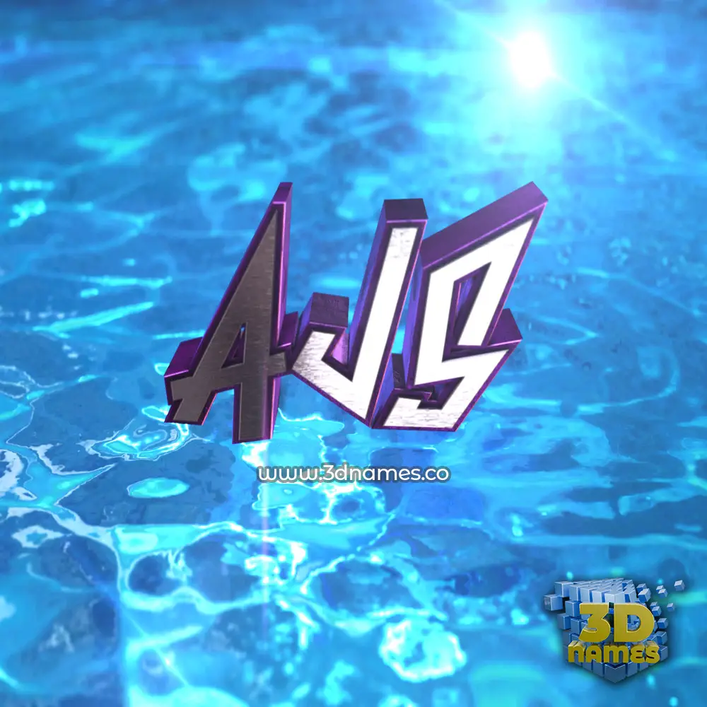 ajs in Water 2015 style - 3D name wallpaper