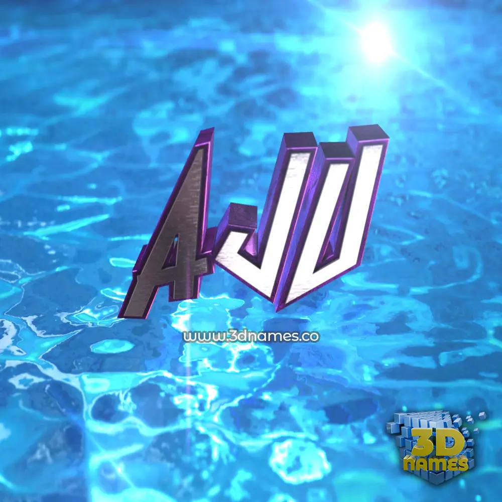 aju in Water 2015 style - 3D name wallpaper