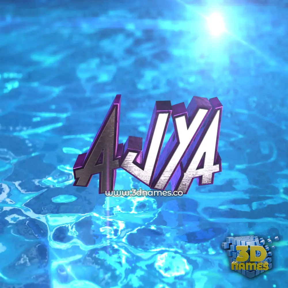 ajya in Water 2015 style - 3D name wallpaper