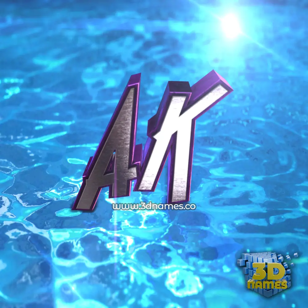 ak in Water 2015 style - 3D name wallpaper