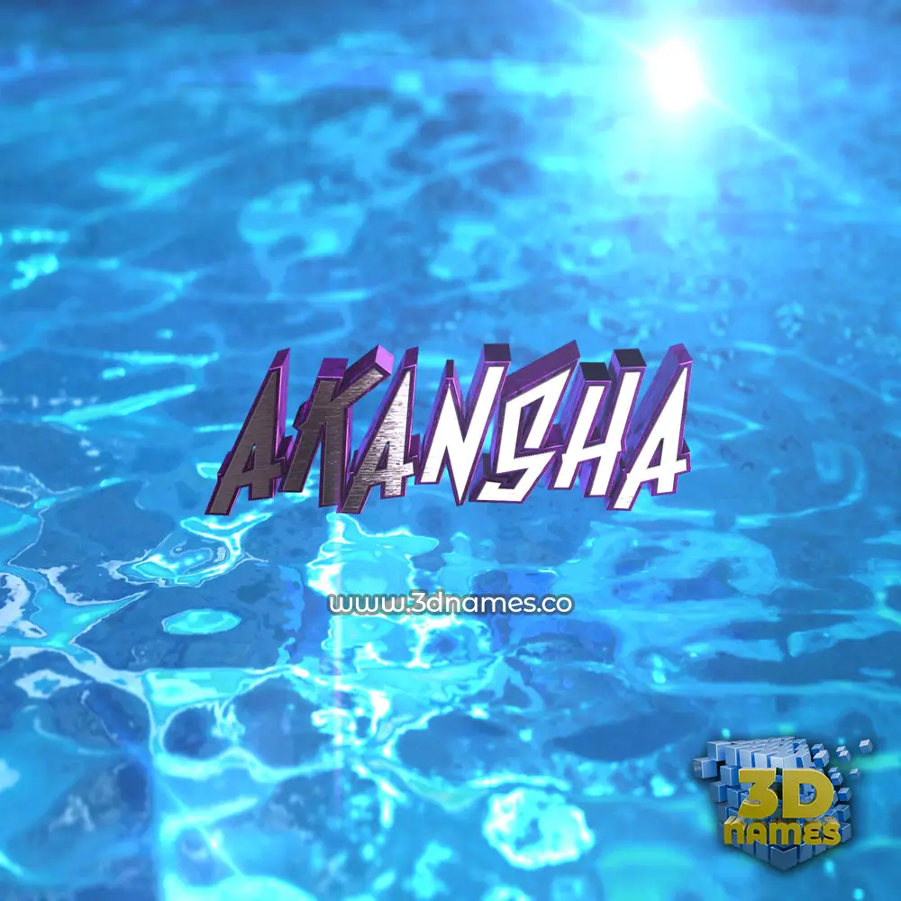 akansha in Water 2015 style - 3D name wallpaper