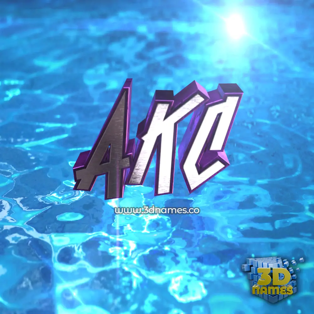 akc in Water 2015 style - 3D name wallpaper