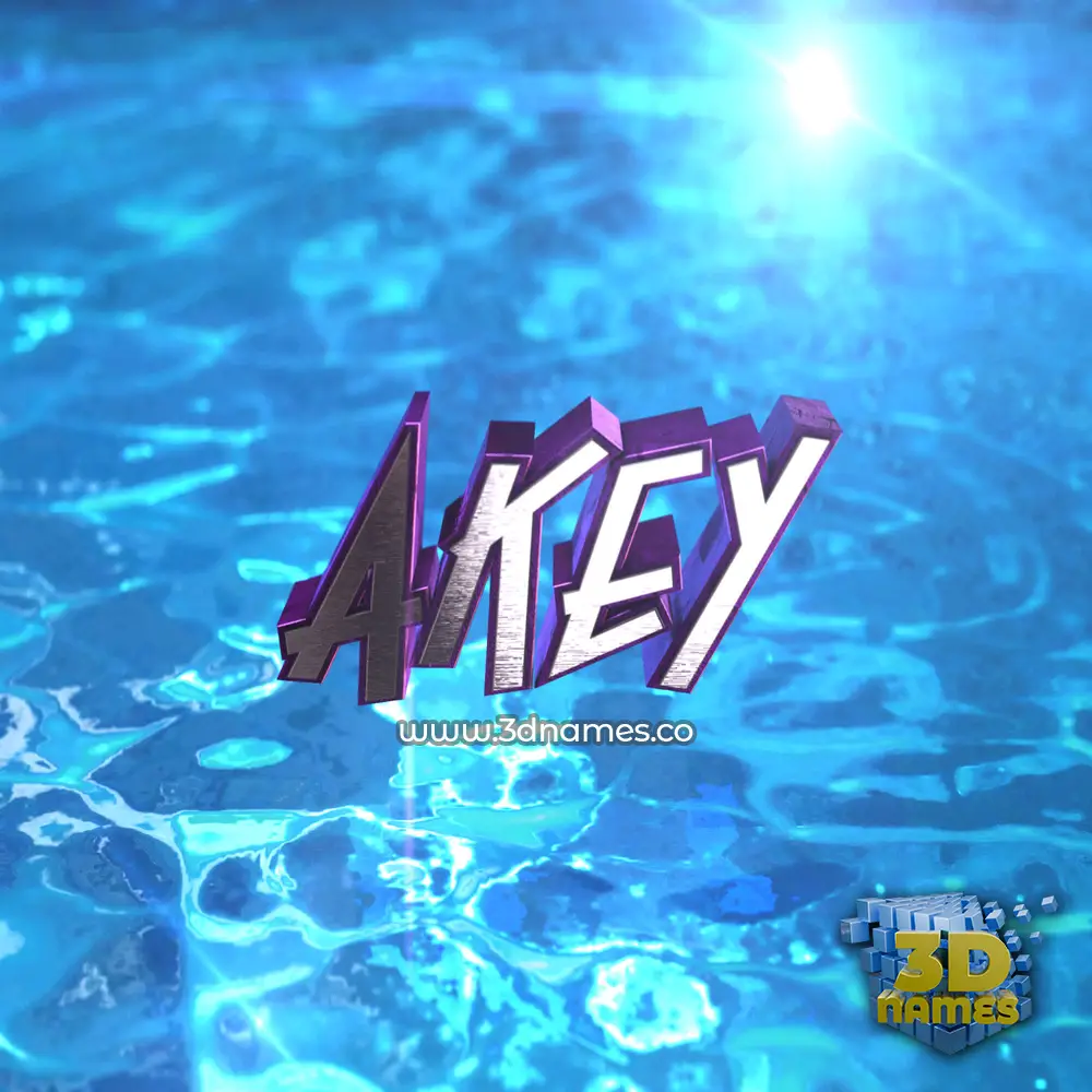 akey in Water 2015 style - 3D name wallpaper