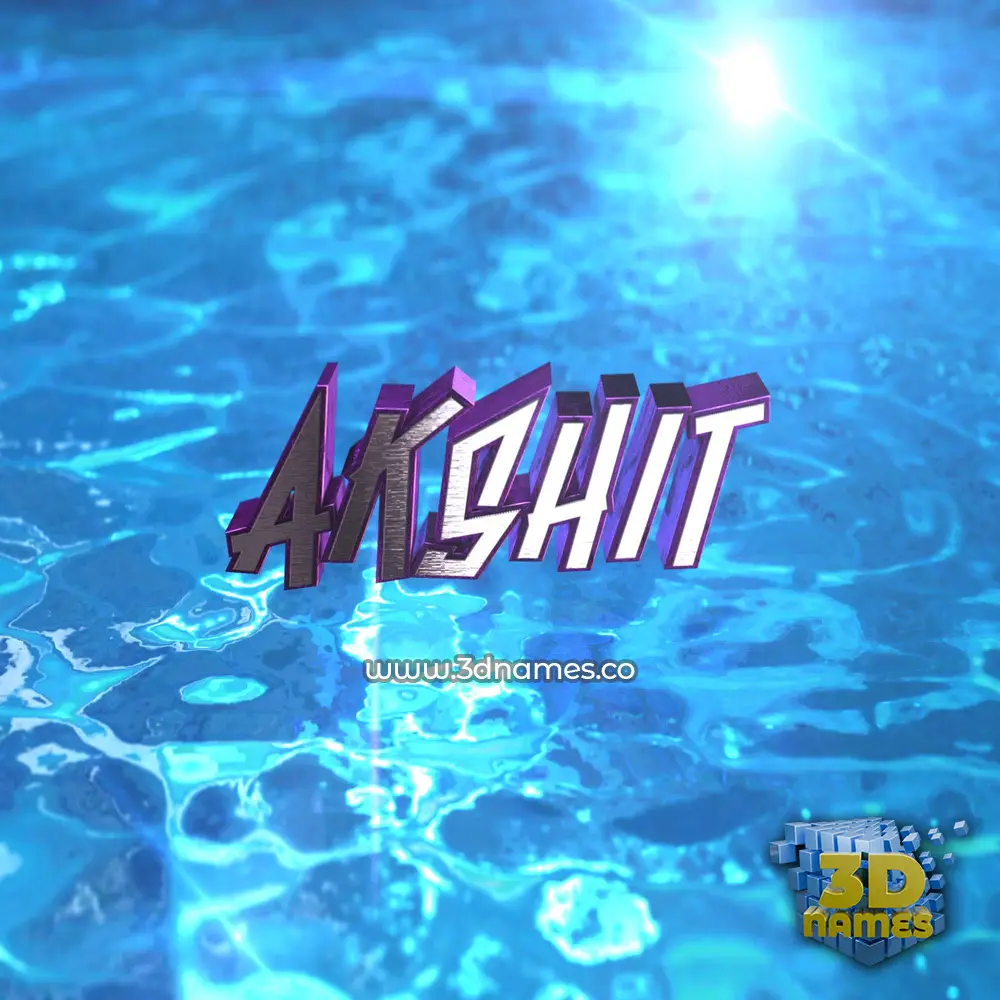 akshit in Water 2015 style - 3D name wallpaper
