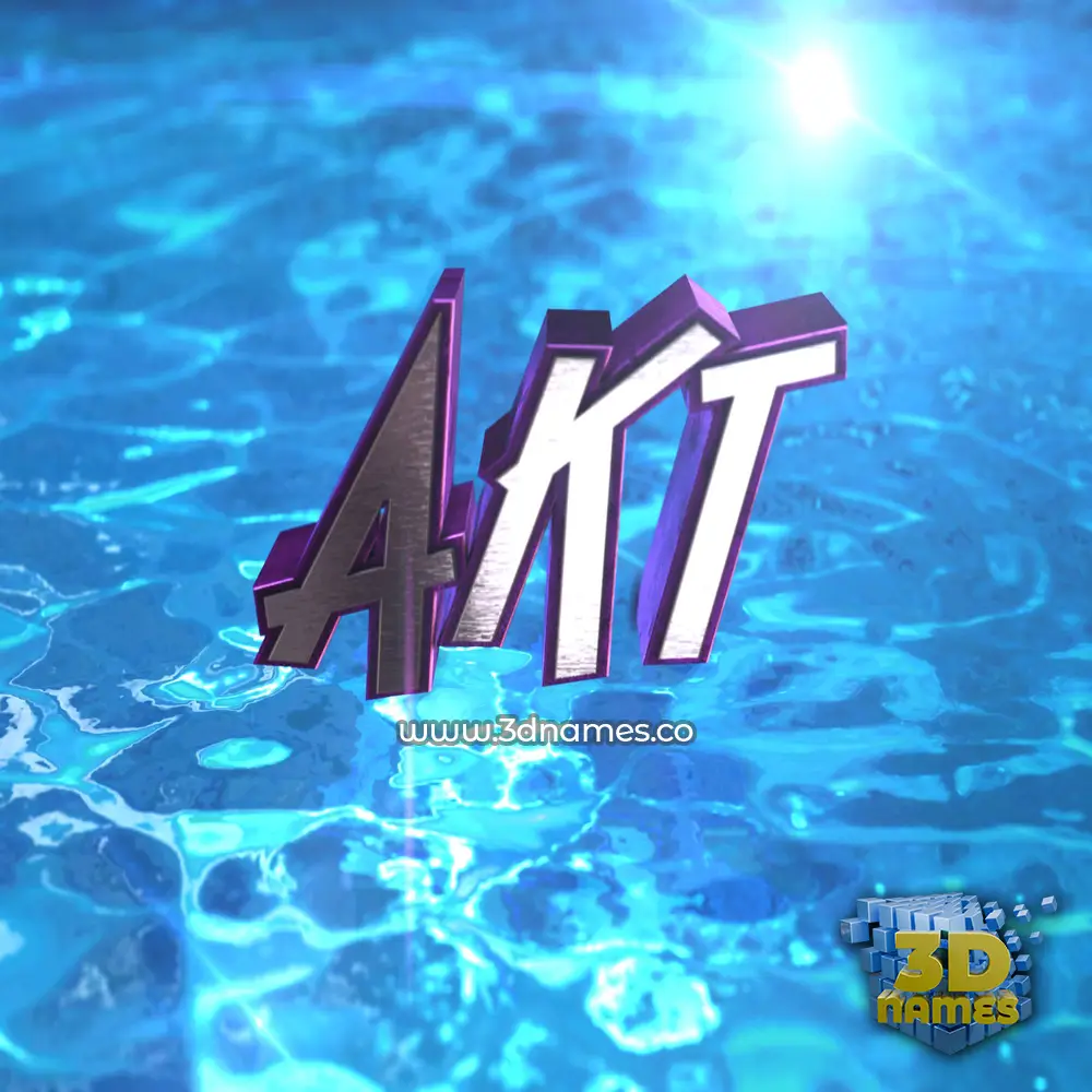 akt in Water 2015 style - 3D name wallpaper