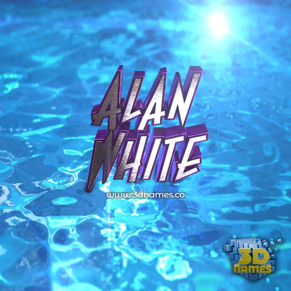 alan white in Water 2015 style - 3D name wallpaper