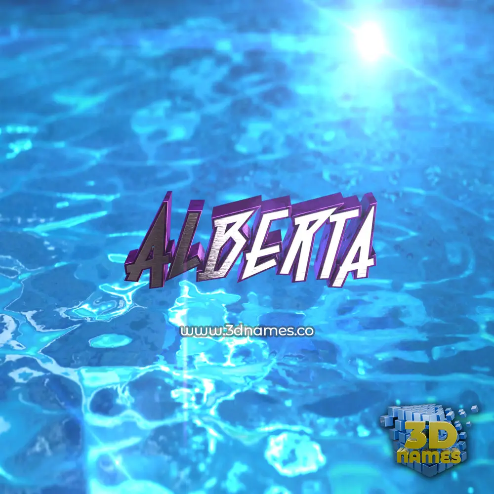 alberta in Water 2015 style - 3D name wallpaper