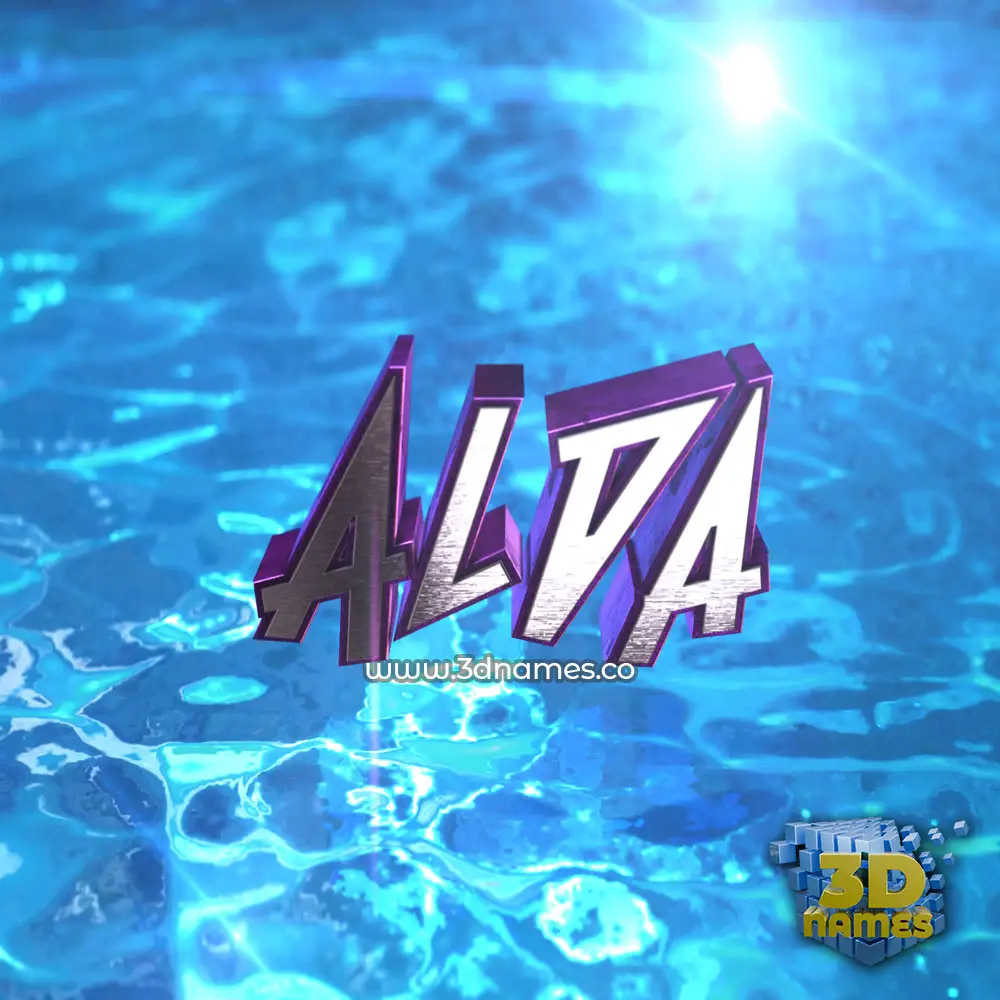 alda in Water 2015 style - 3D name wallpaper
