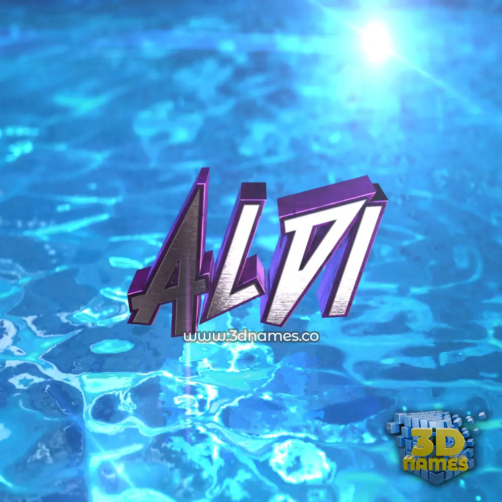aldi in Water 2015 style - 3D name wallpaper