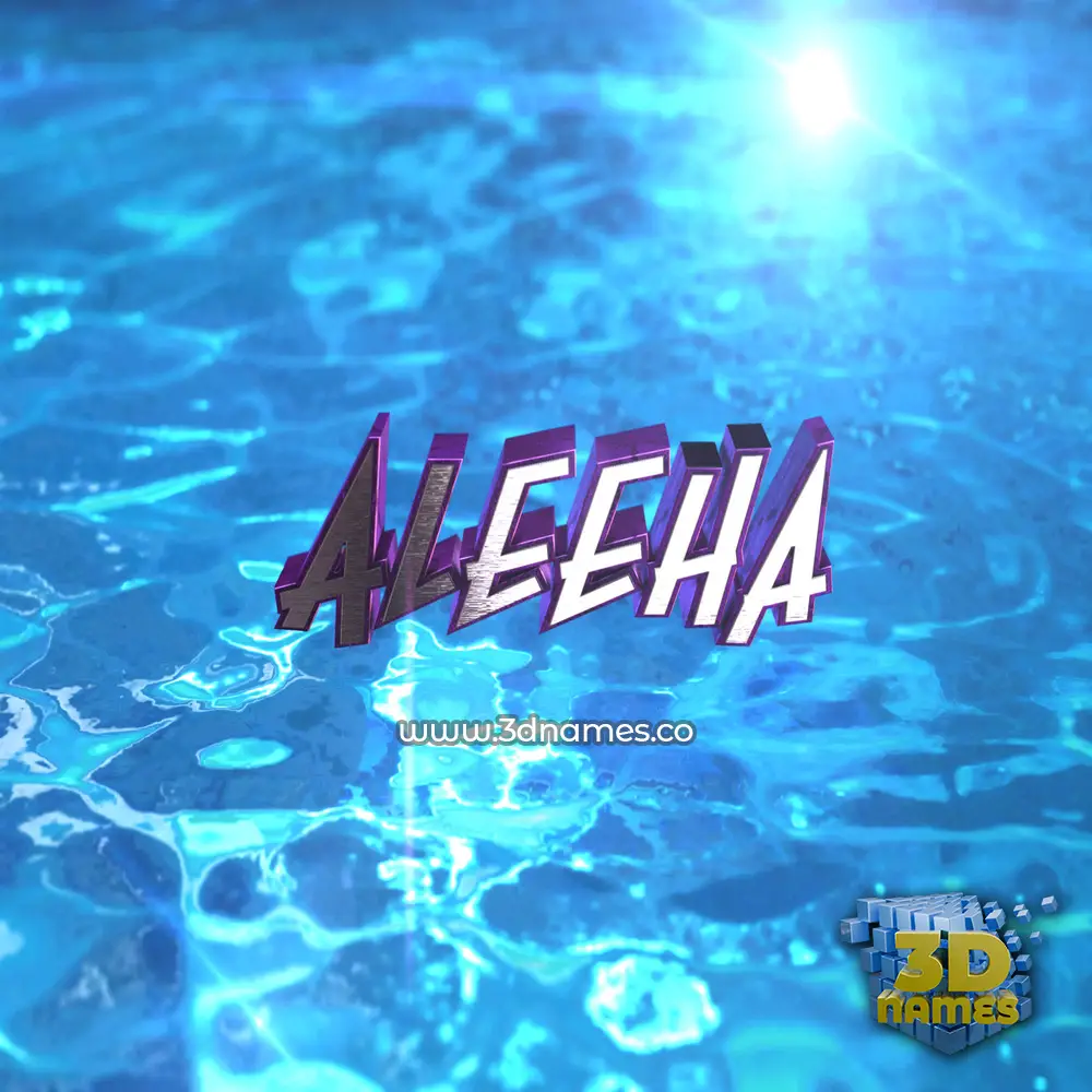 aleeha in Water 2015 style - 3D name wallpaper