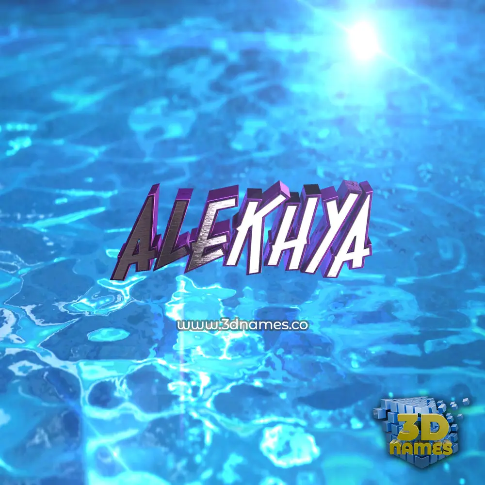 alekhya in Water 2015 style - 3D name wallpaper