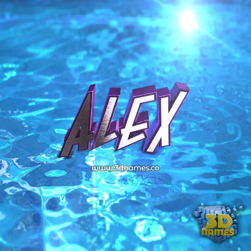 alex in Water 2015 style - 3D name wallpaper