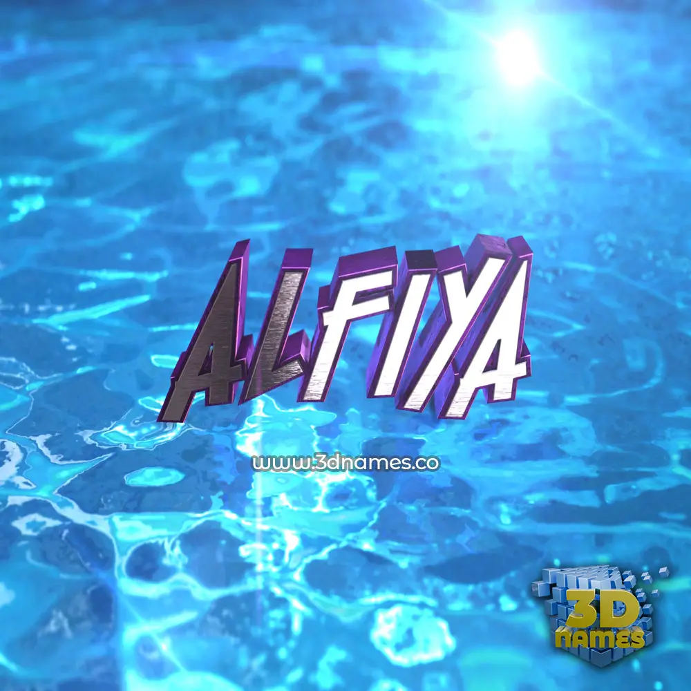 alfiya in Water 2015 style - 3D name wallpaper