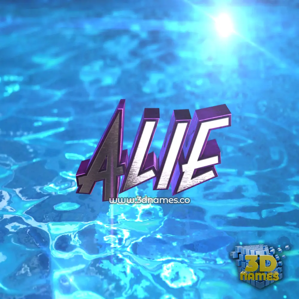 alie in Water 2015 style - 3D name wallpaper