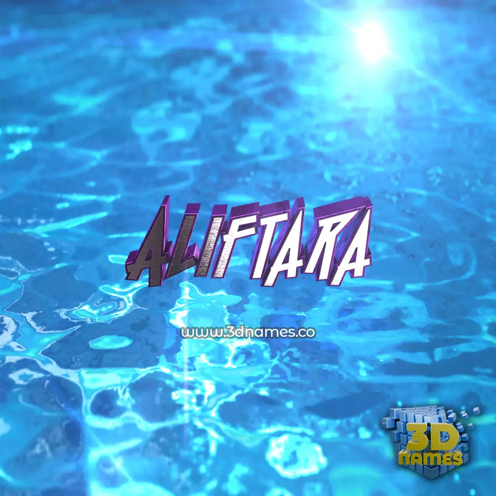 aliftara in Water 2015 style - 3D name wallpaper