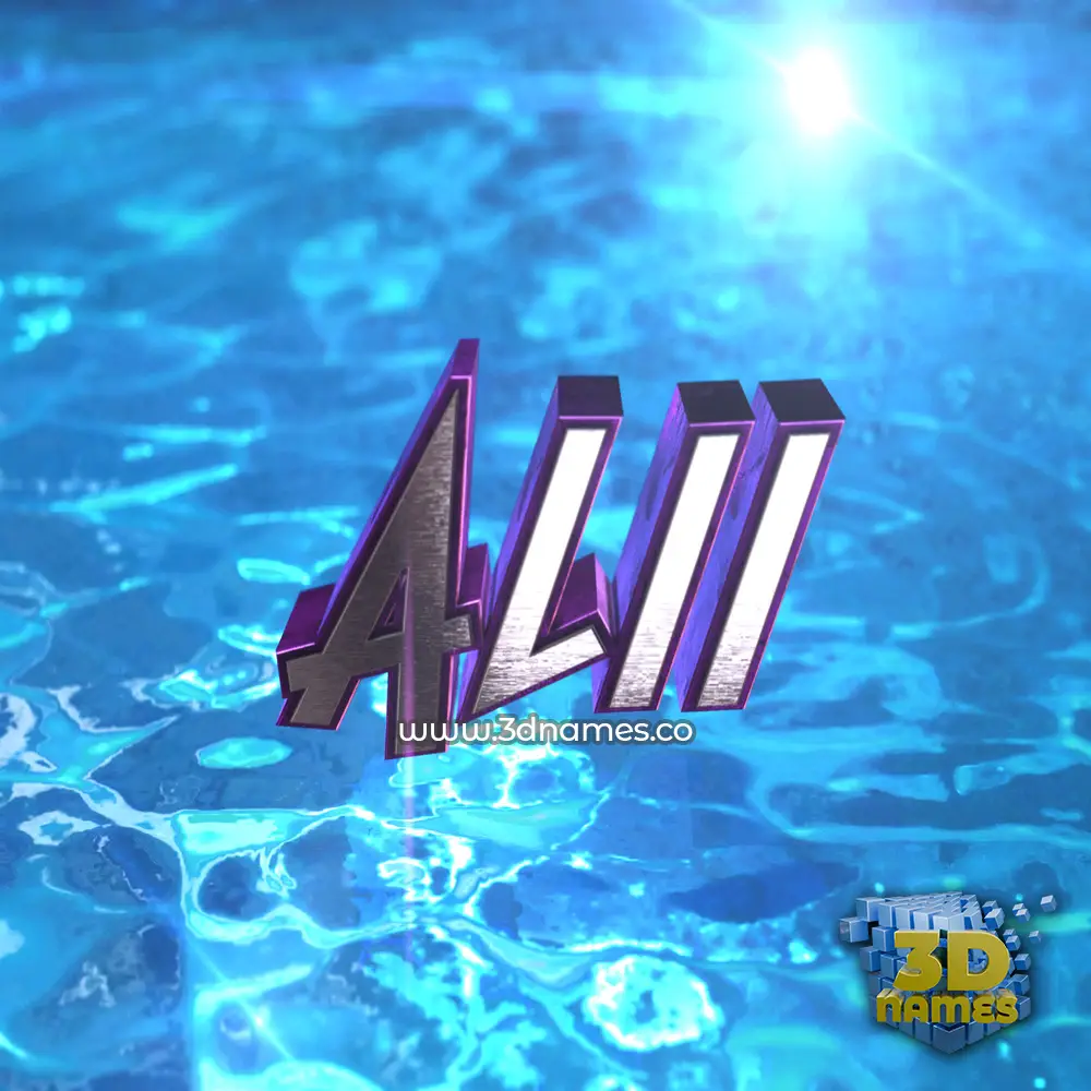 alii in Water 2015 style - 3D name wallpaper