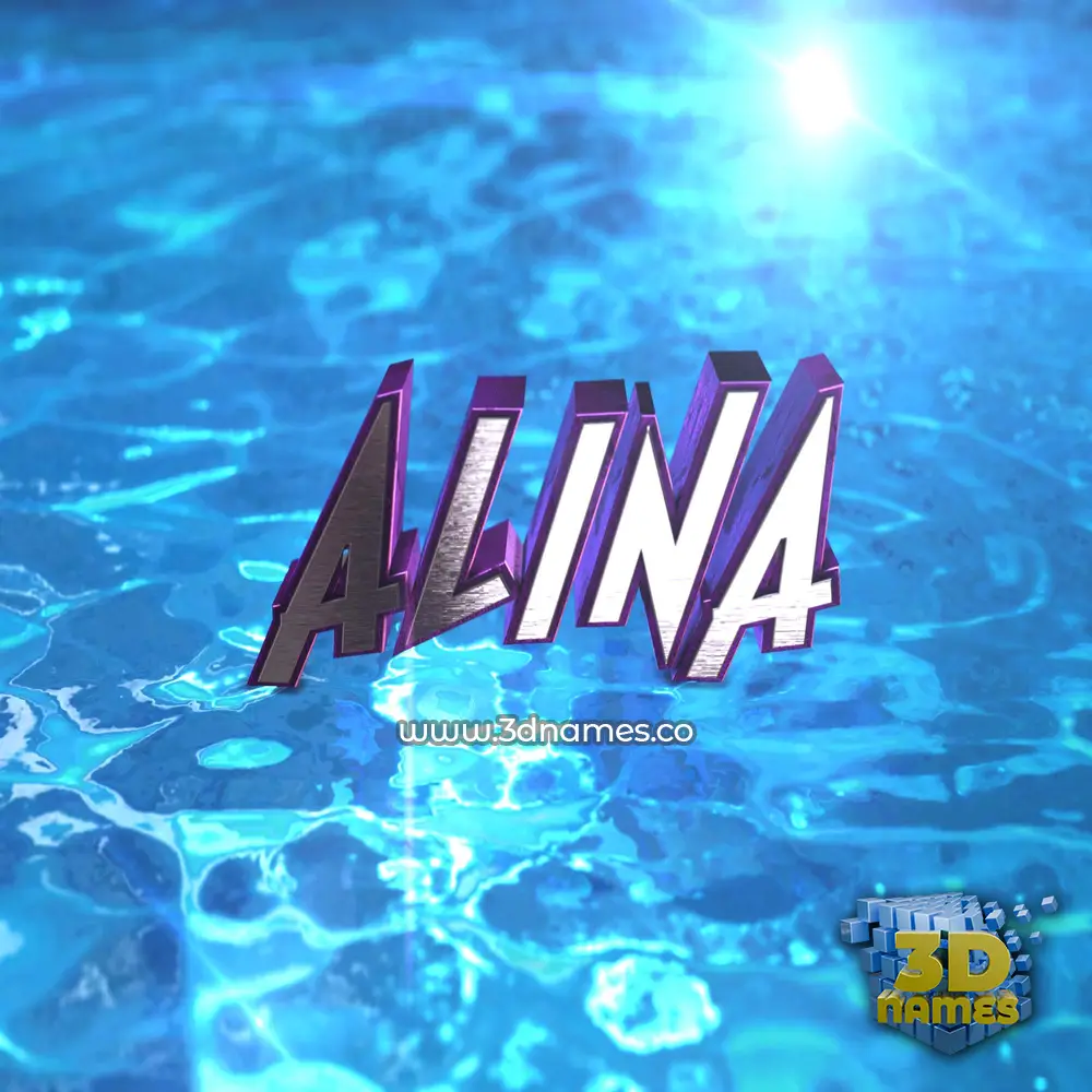 alina in Water 2015 style - 3D name wallpaper