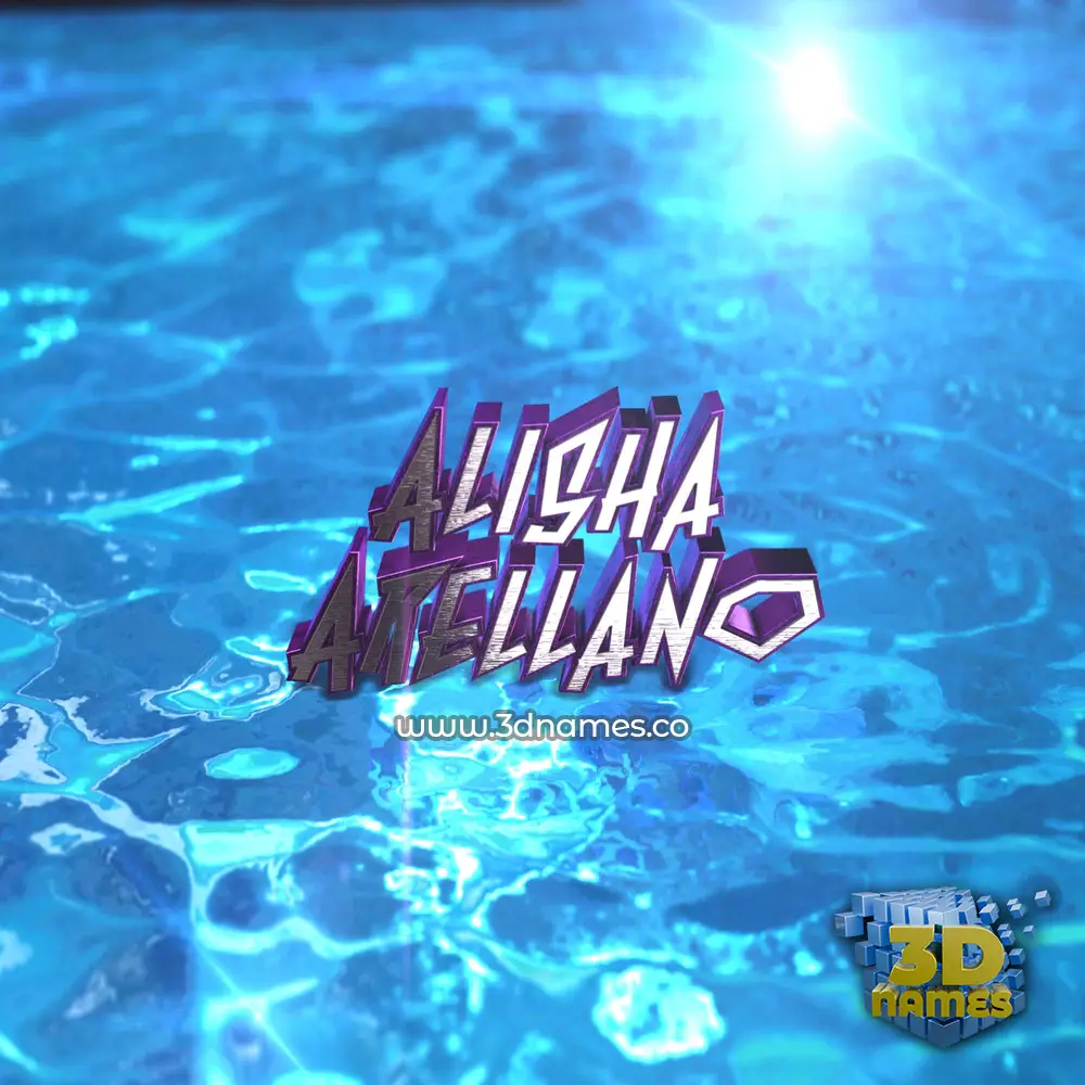 alisha arellano in Water 2015 style - 3D name wallpaper