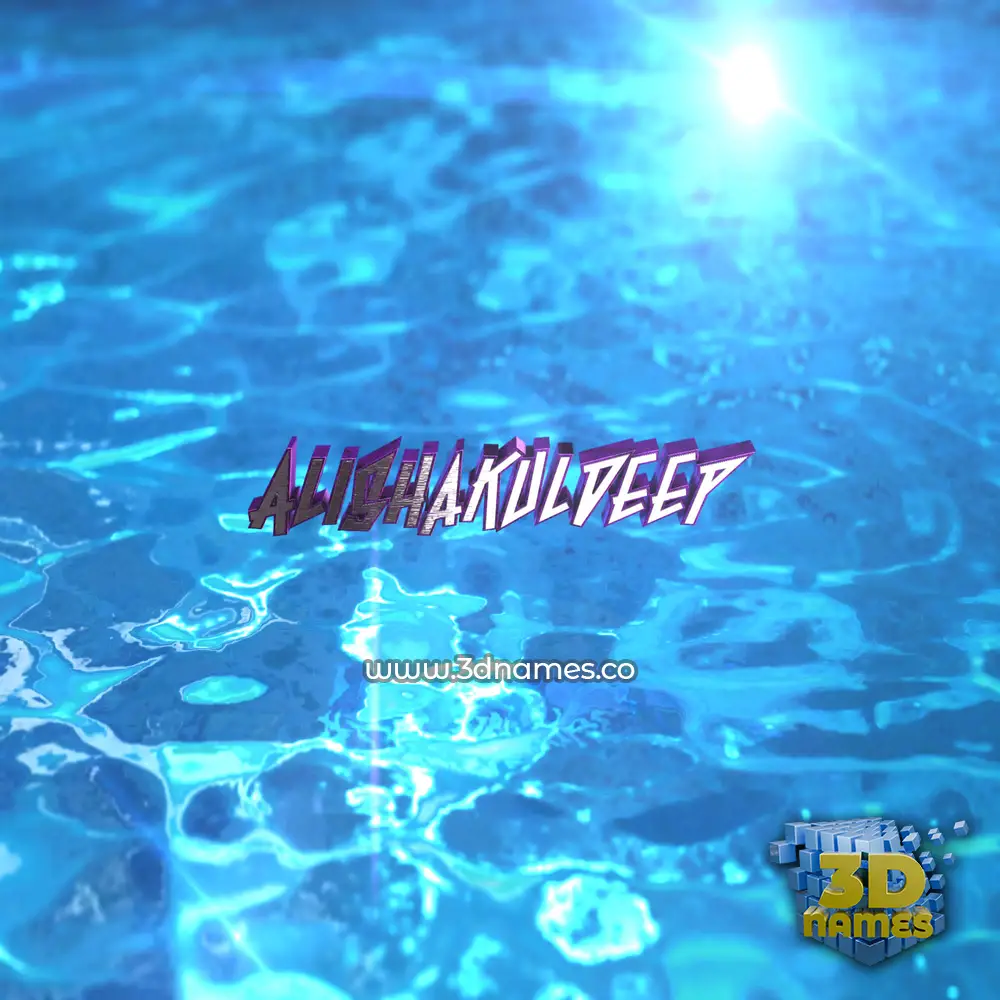 alishakuldeep in Water 2015 style - 3D name wallpaper