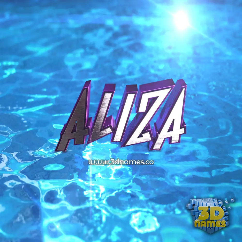 aliza in Water 2015 style - 3D name wallpaper