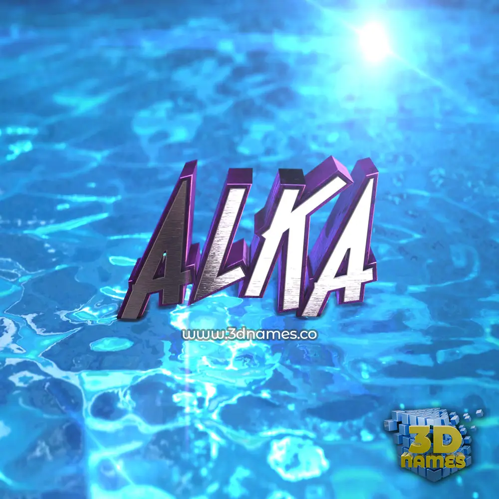 alka in Water 2015 style - 3D name wallpaper
