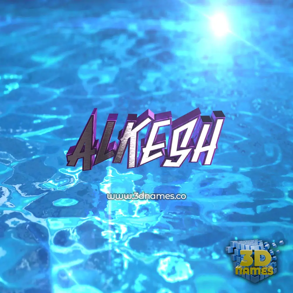 alkesh in Water 2015 style - 3D name wallpaper