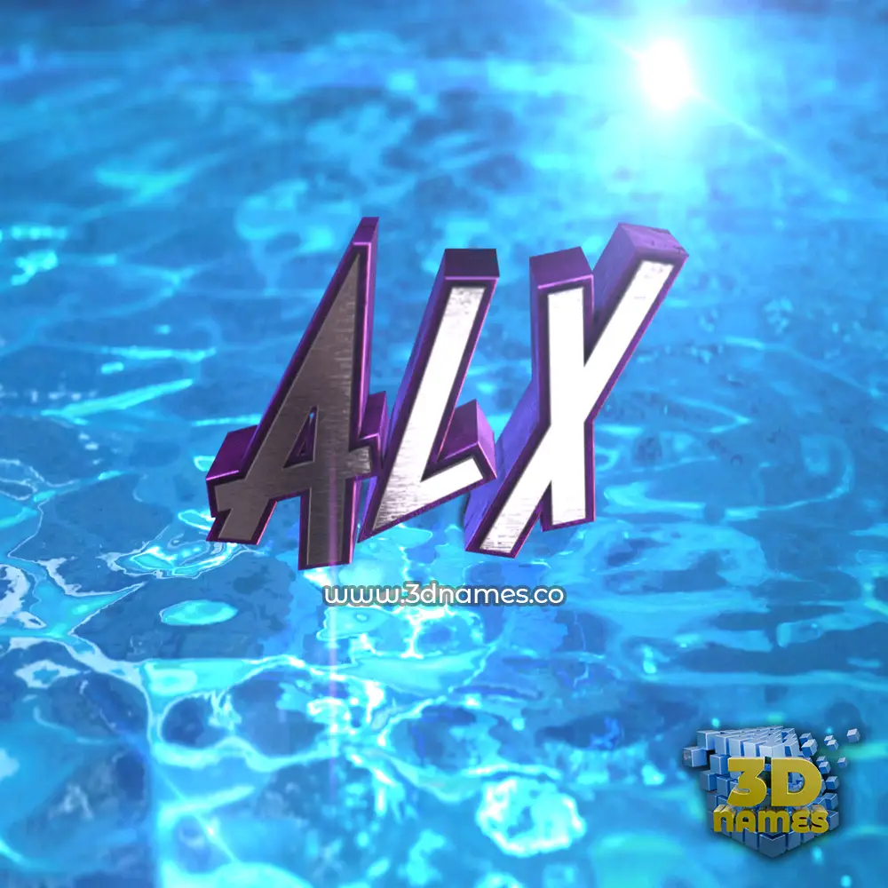 alx in Water 2015 style - 3D name wallpaper