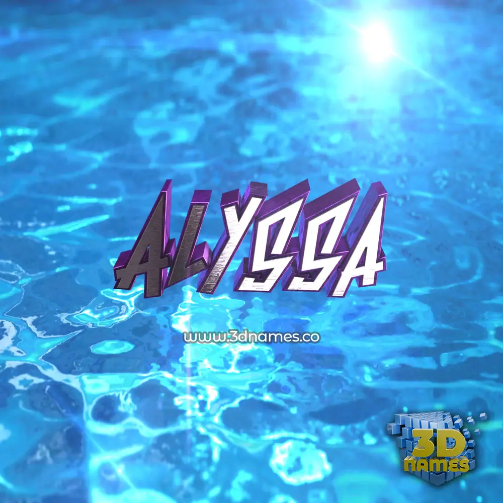 alyssa in Water 2015 style - 3D name wallpaper