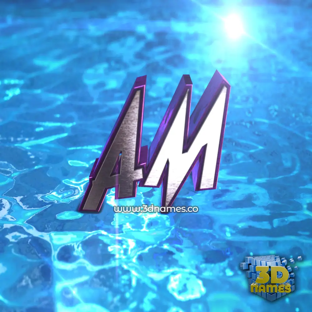 am in Water 2015 style - 3D name wallpaper
