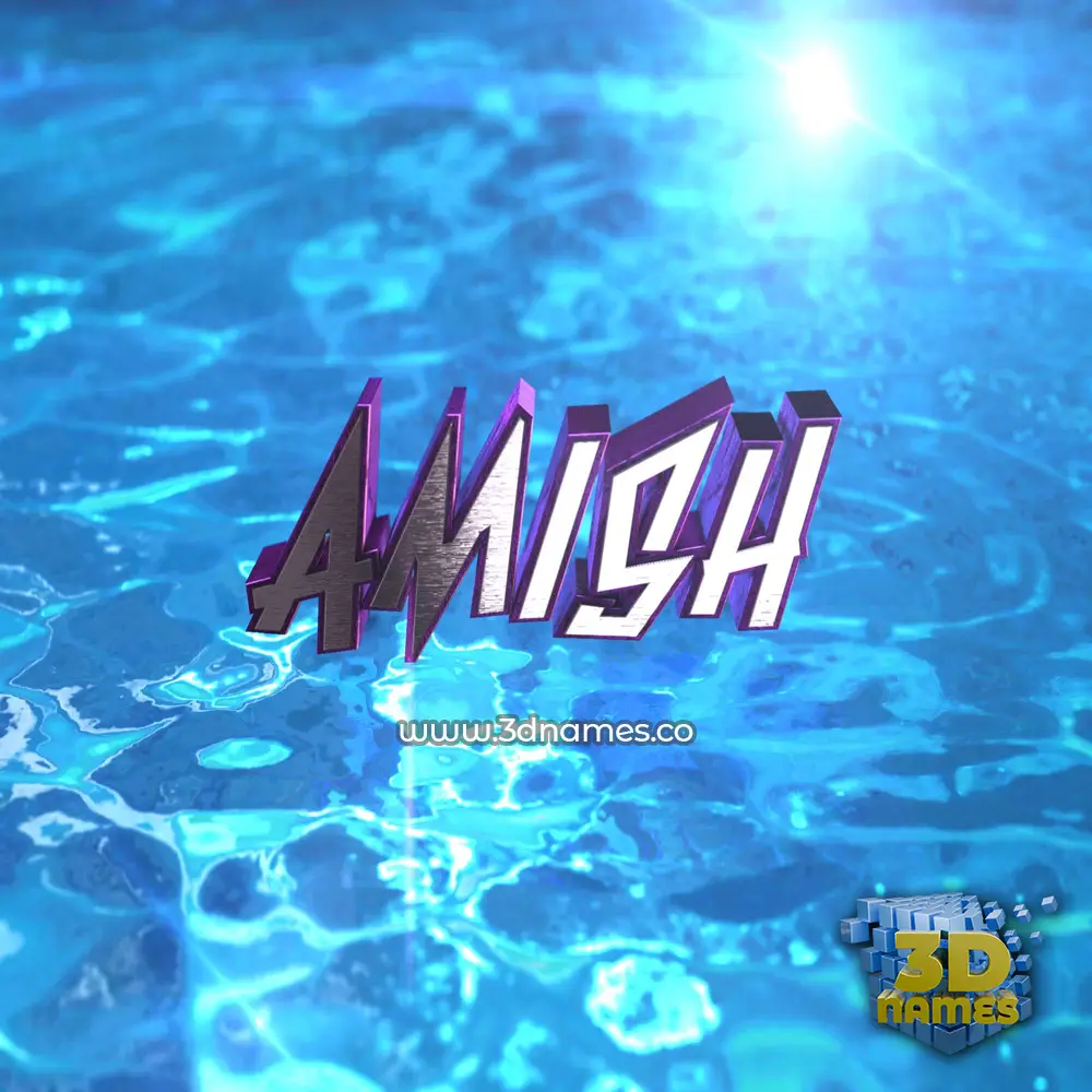amish in Water 2015 style - 3D name wallpaper